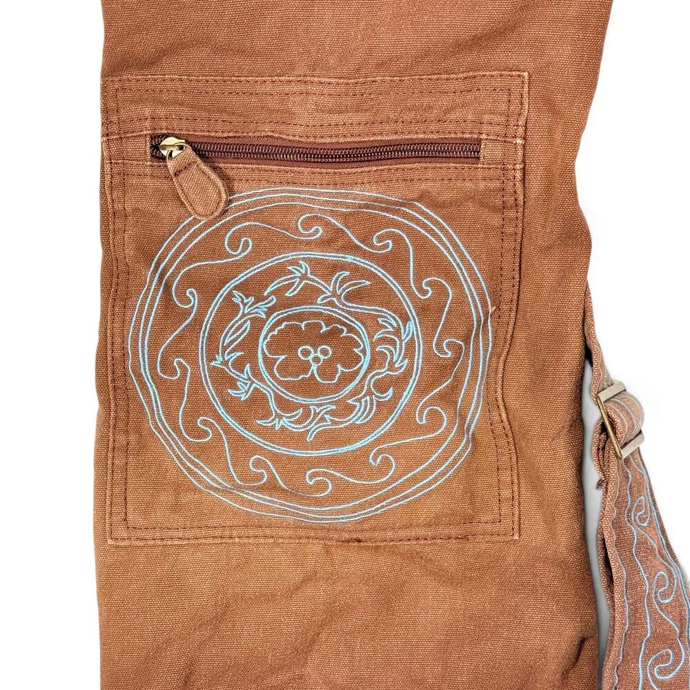 Gaiam Embroidered Cotton Canvas Yoga Mat Bag with Adjustable Strap - Picture 3 of 4